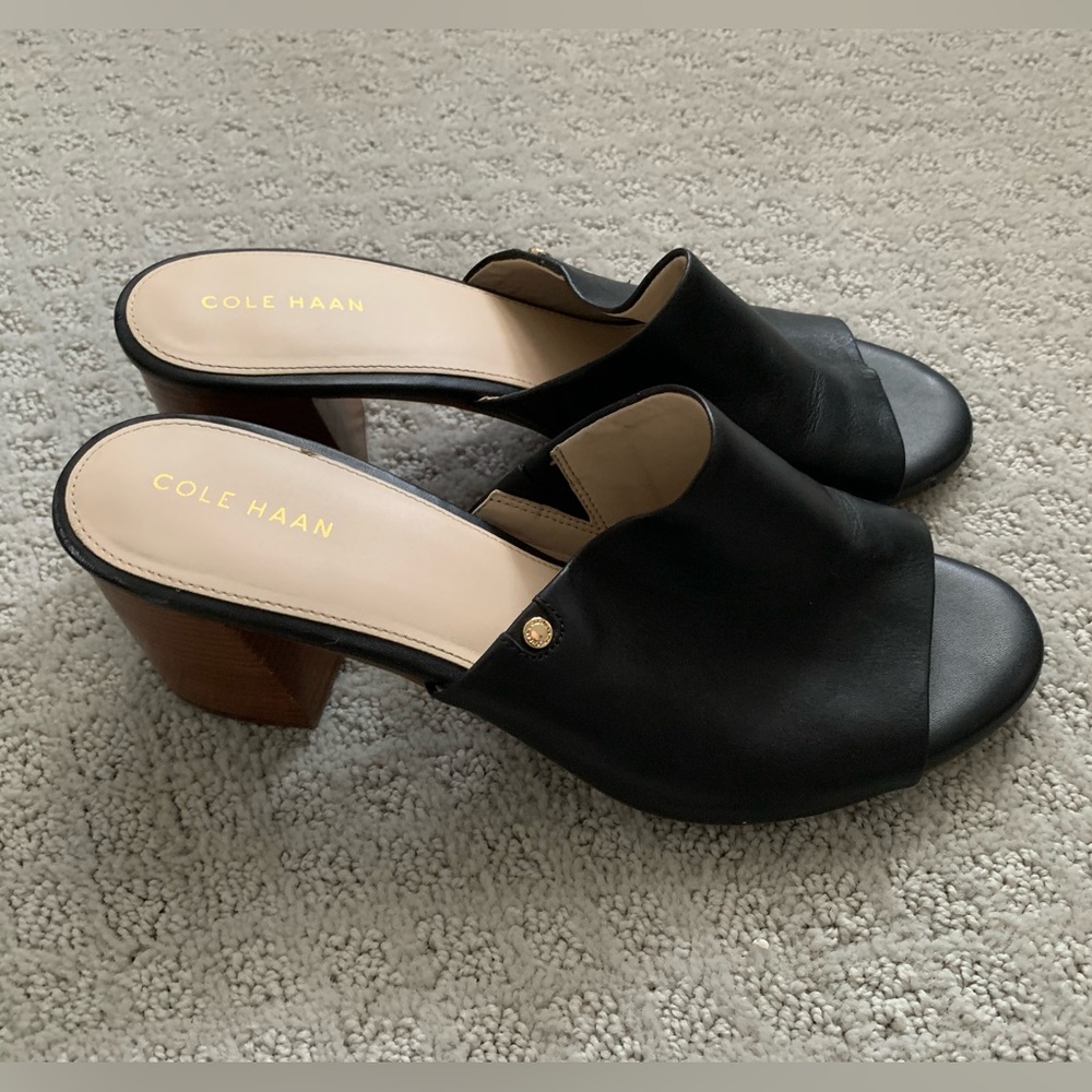 Cole Haan Black Wedge Heels